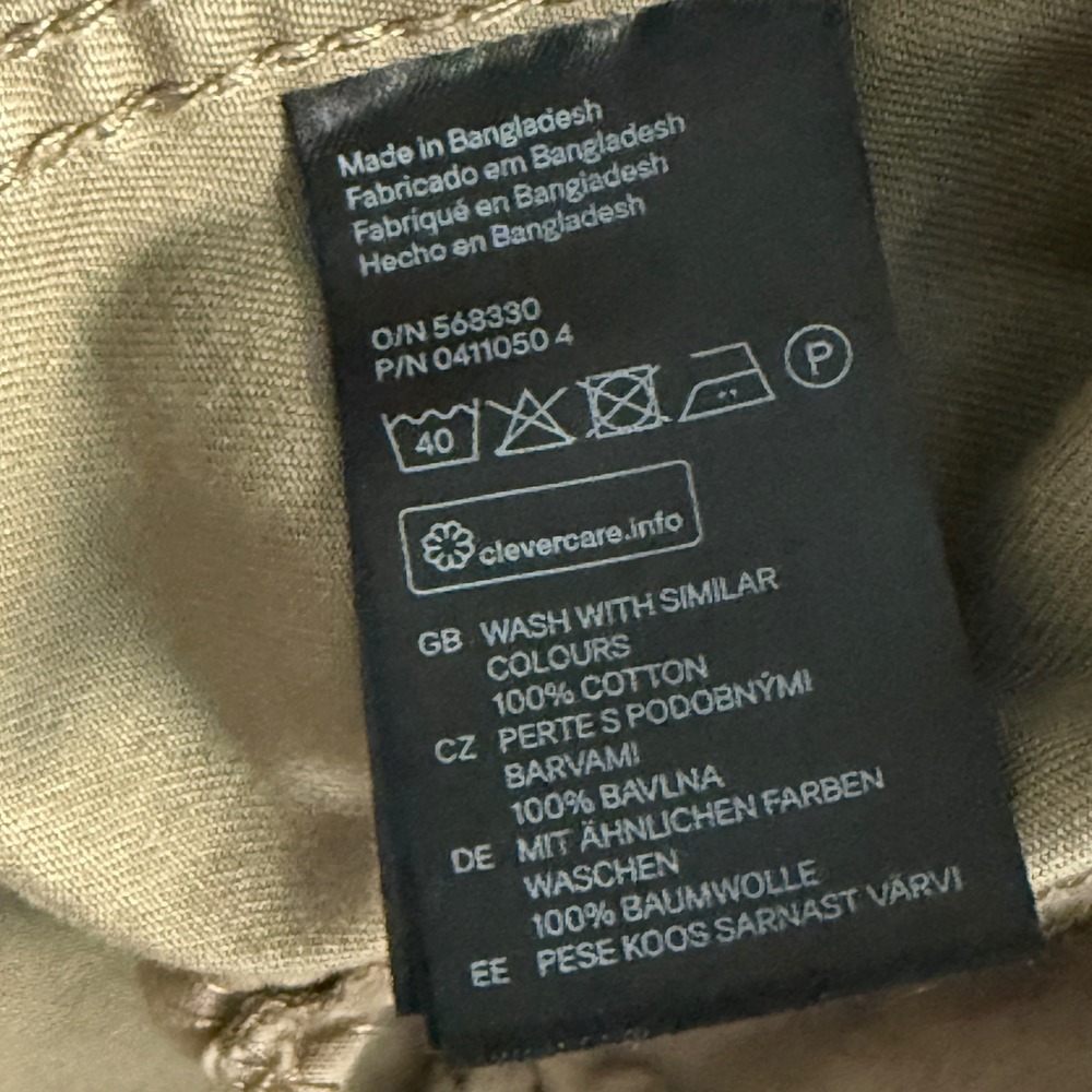 New York Embroidered Hooded Jacket Shacket Mens Large Khaki/Tan Modern Uniform - Picture 5 of 12